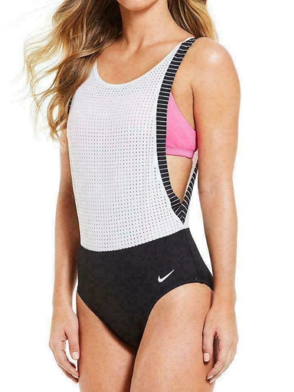 Nike Sports Mesh Convertible Layered One-Piece Swimsuit